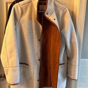 Old Navy Brown and White Sherpa Jacket